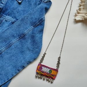 ✨SOLD✨ Kutch Earthy Work Mirror Necklace ✨
